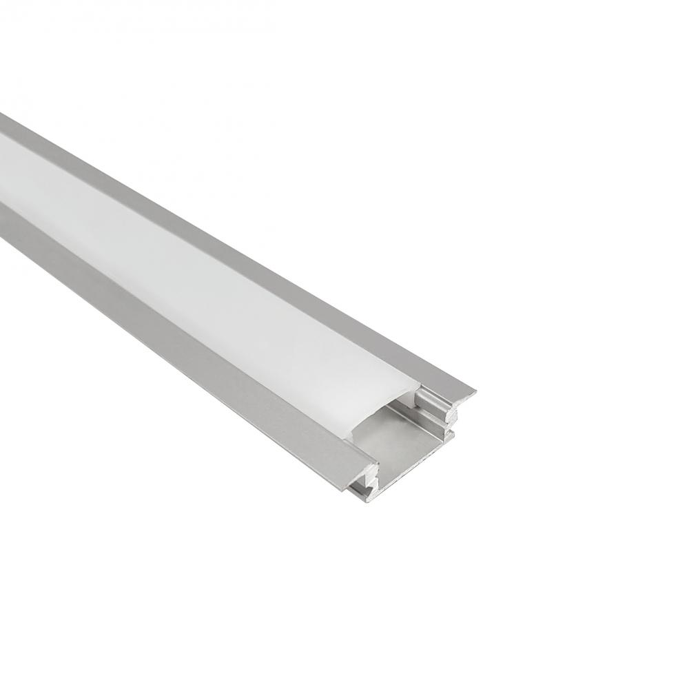 4' Shallow Channel with Wings for COB Tape Light, Aluminum Finish