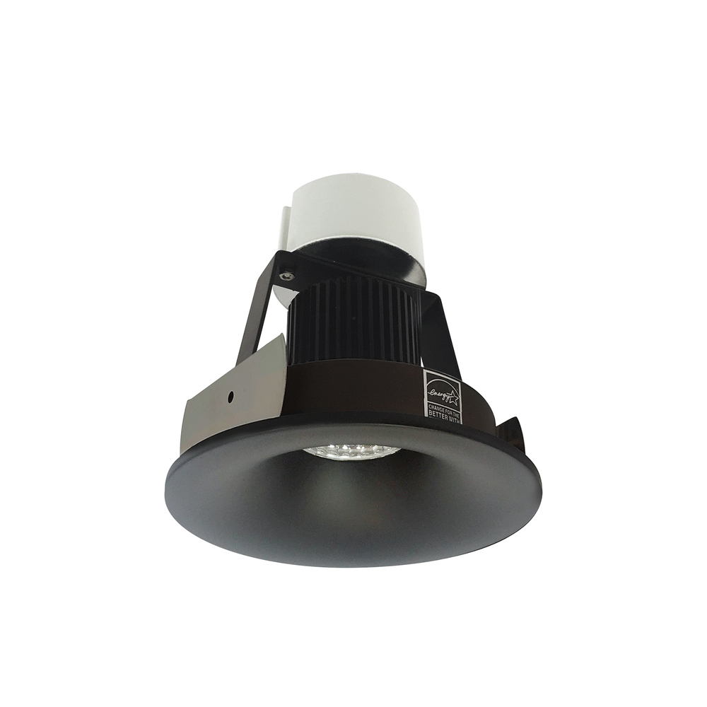 4" Iolite LED Round Bullnose Retrofit, 1000lm / 12W, 3000K, Black Finish