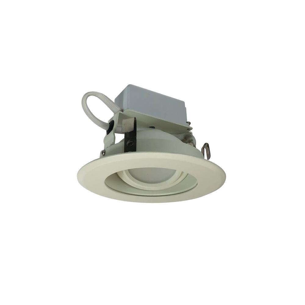 4" Cobalt Adjustable LED Retrofit, 1000lm / 12W, 3000K, White Reflector / White Flange,