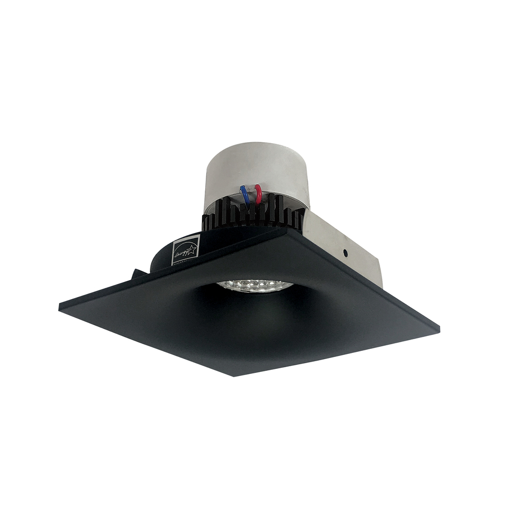 4" Pearl LED Square Bullnose Retrofit, 1000lm / 12W, 2700K, Black Finish