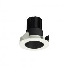 Nora NIOB-2RNDC30QBW - 2" Iolite LED Round Reflector, 10-Degree Optic, 800lm / 12W, 3000K, Black Reflector / White