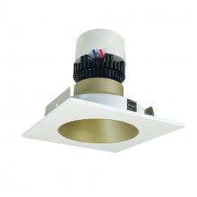 Nora NPR-4SNDCCDXCHMPW - 4" Pearl LED Square Retrofit Reflector with Round Aperture, 800lm / 12W, Comfort Dim, Champagne