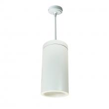 Nora NYLS2-6P25135MWWW3 - 6" CYL PENDANT 2500L 35K REF. MED FLD. WHT/WHT FLANGE 120V Triac/ELV WHT CYL