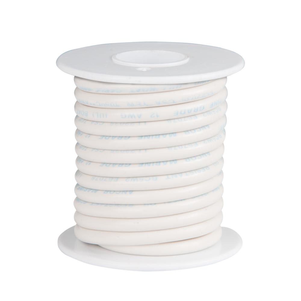 Primary Wire Spool  #12  White  12FT 1/C