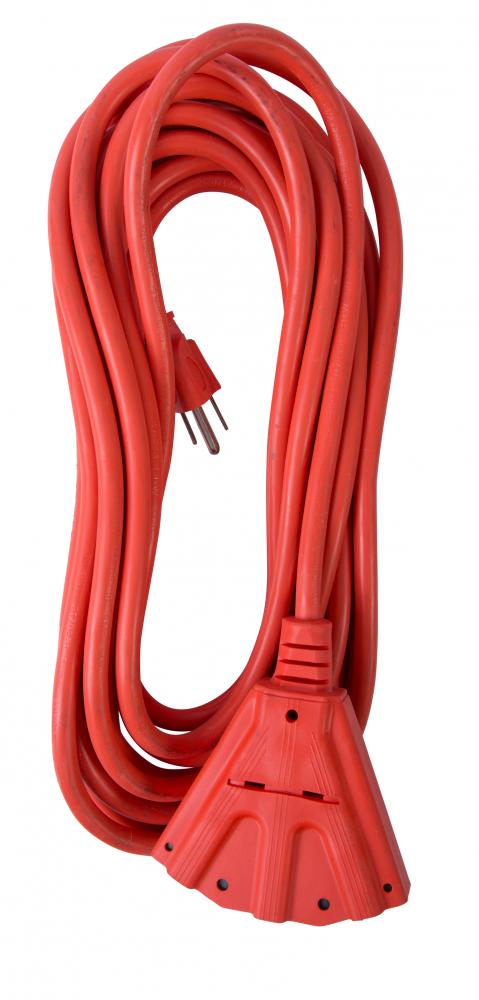 Ext Cord 25ft SJTW Orange 14/3 Triple Ta