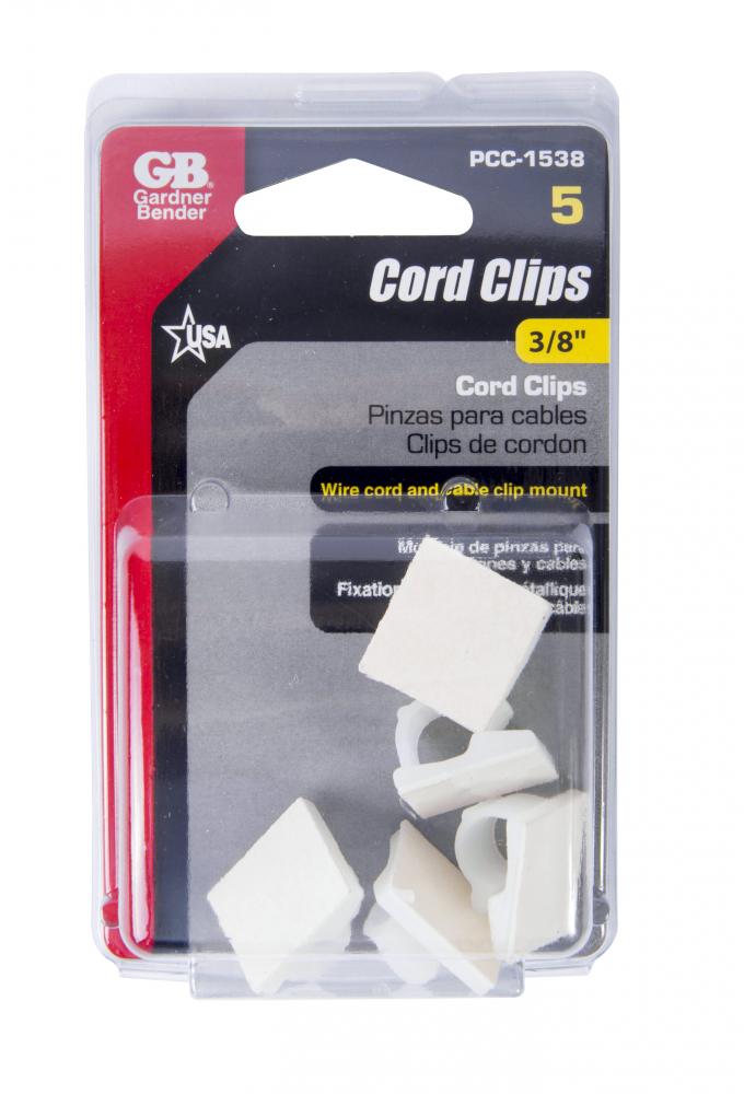 Cord Clips Natural 3/8in dia 5/Clam 8/Ma