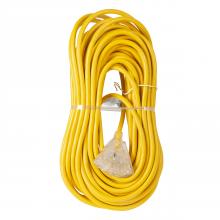 ECM Industries OC1001233T - Ext Cord 100ft SJTW Yellow12/3Lighted En