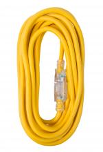 ECM Industries OC25123LT - EXTENSION CORD 25FT SJTW YELLOW 12/3 LIG