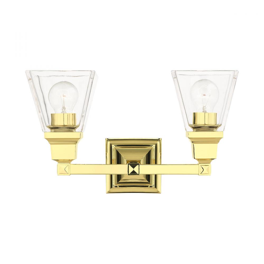 2 Lt Polished Brass Bath Vanity