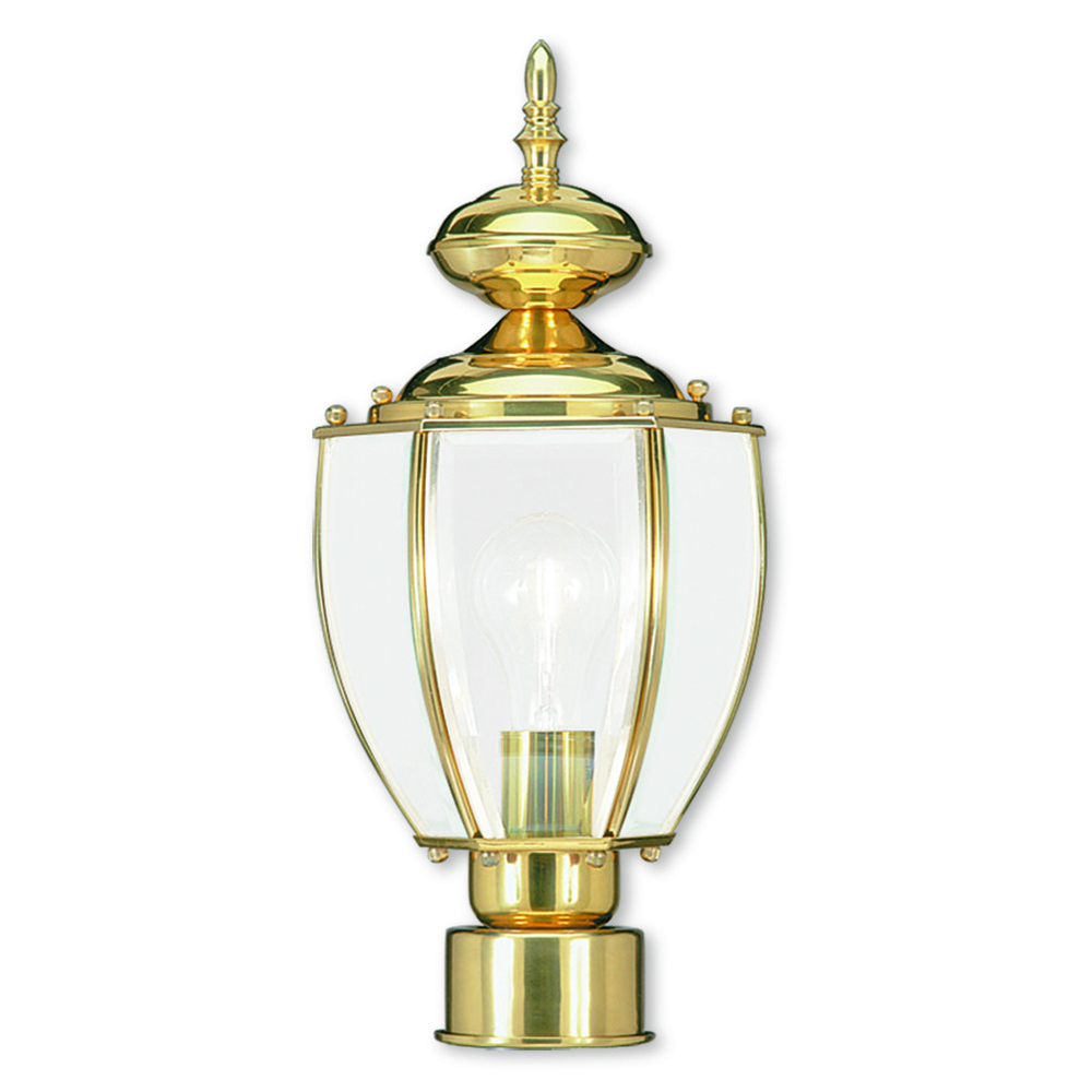 1 Light PB Outdoor Post Lantern