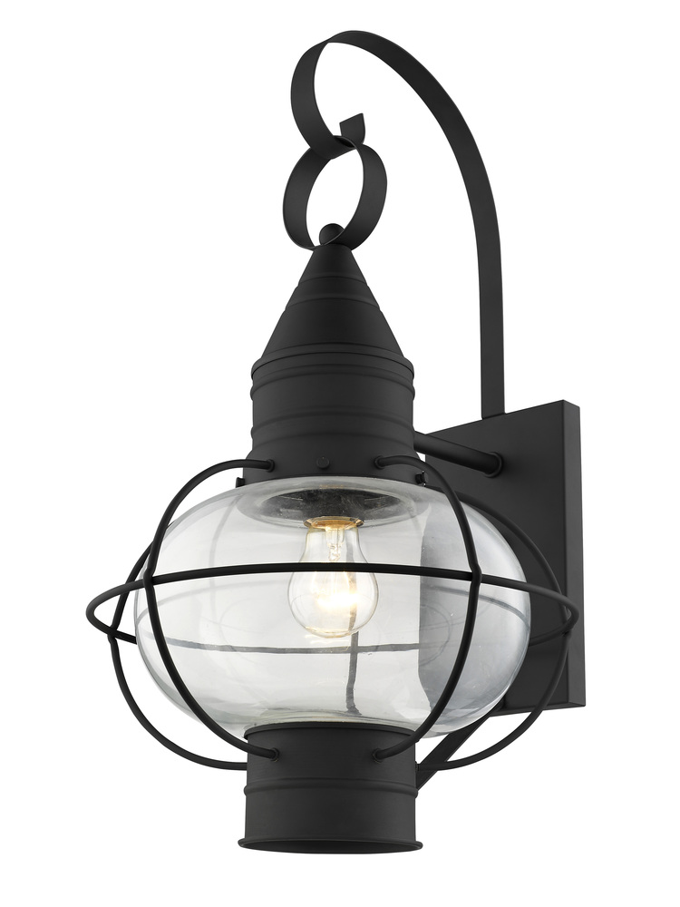 1 Light Black Outdoor Wall Lantern