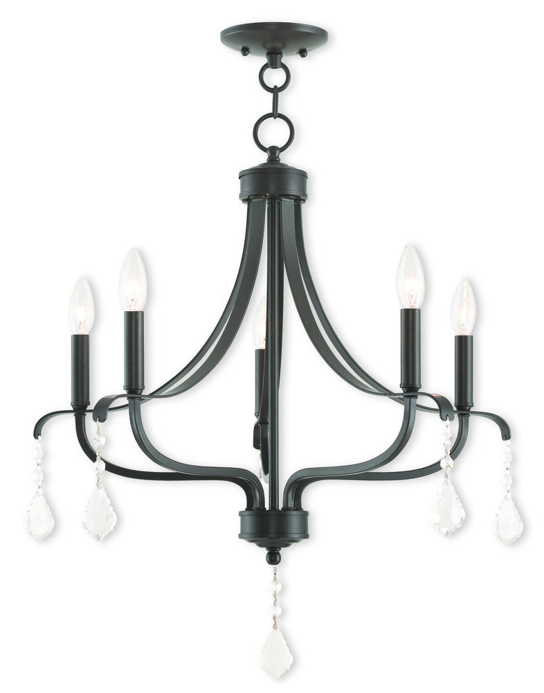 5 Light English Bronze Chandelier