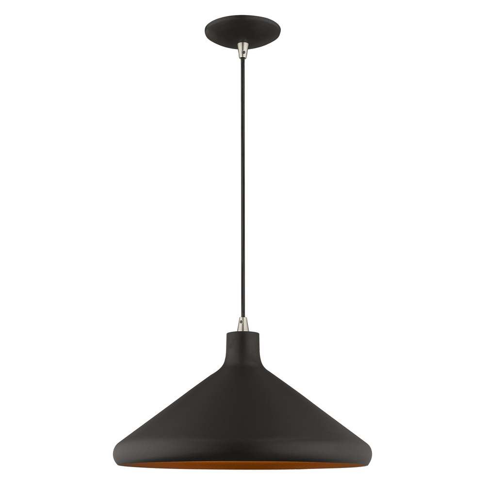 1 Lt Black Mini Pendant