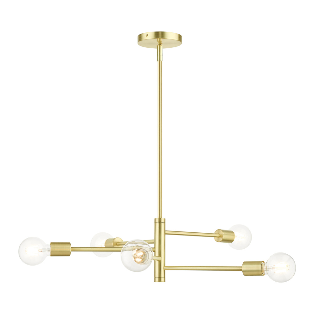 5 Lt Satin Brass  Chandelier