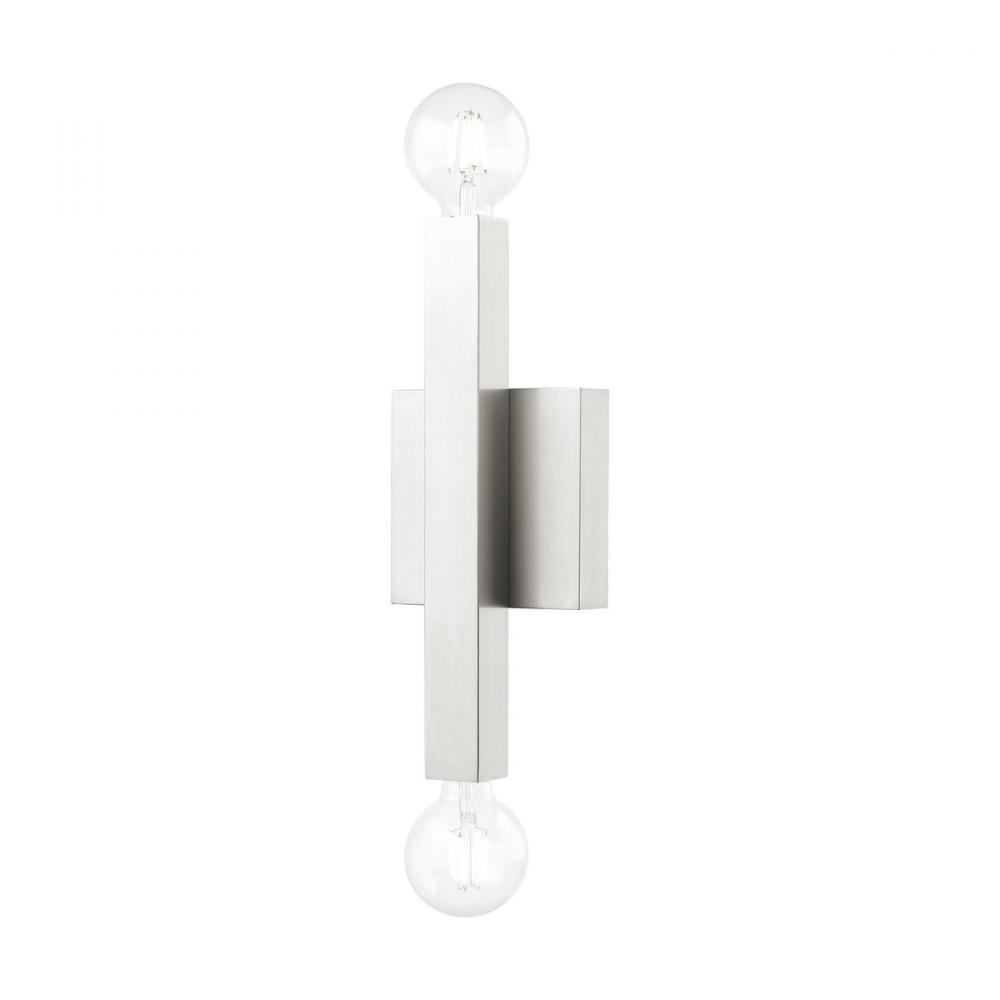 2 Lt Brushed Nickel ADA Wall Sconce