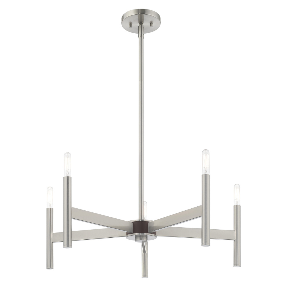 5 Lt Brushed Nickel Chandelier