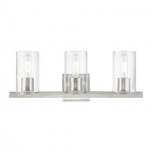 Livex Lighting 18033-91 - 3 Light Brushed Nickel Vanity Sconce