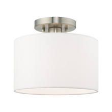 Livex Lighting 41095-91 - 1 Lt Brushed Nickel Ceiling Mount