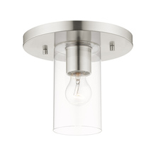 Livex Lighting 45471-91 - 1 Lt Brushed Nickel Flush Mount