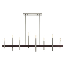  49338-91 - 8 Lt Brushed Nickel Linear Chandelier