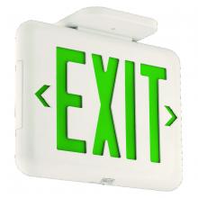 Dual-Lite, a Hubbell affiliate EVEUGWEI - Stand Emer Exit w/ SD green text WH HSG