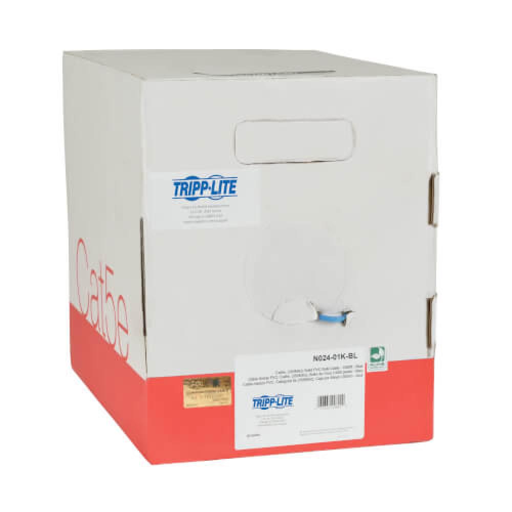 1KFT CAT5E PLEN BLUE BULK CBL