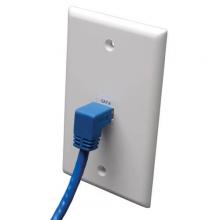 Tripp Lite N204-003-BL-DN - 3FT BLU DWN ANGL CT6 PTCH CBL