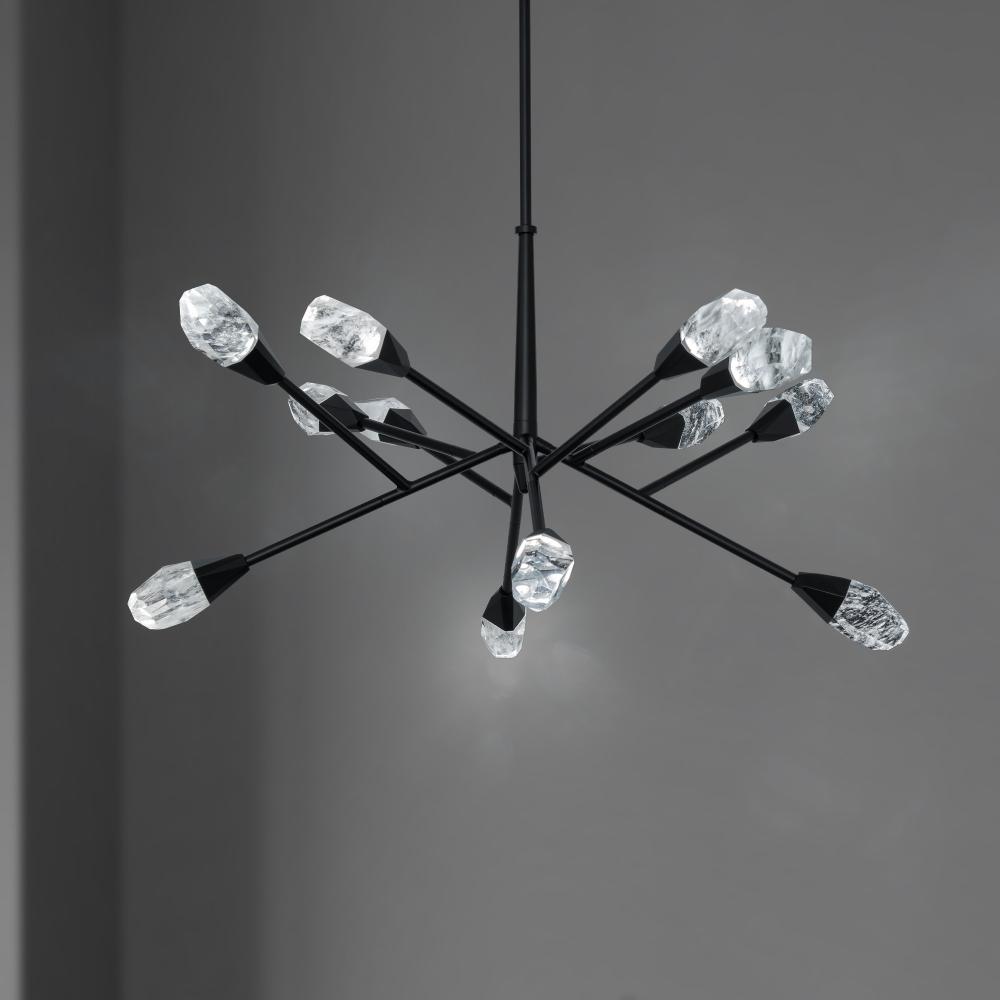 Synapse 32in LED 3000K/3500K/4000K 120V-277V Pendant in Black with Optic Haze Quartz