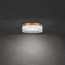 Schonbek Beyond BFM61208-BN - Melange 8in LED 3000K/3500K/4000K 120V-277V Flush Mount in Brushed Nickel with Optic Haze Quartz