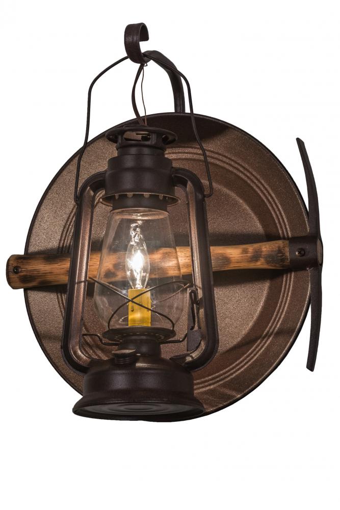 14.5"W Miners Lantern Wall Sconce