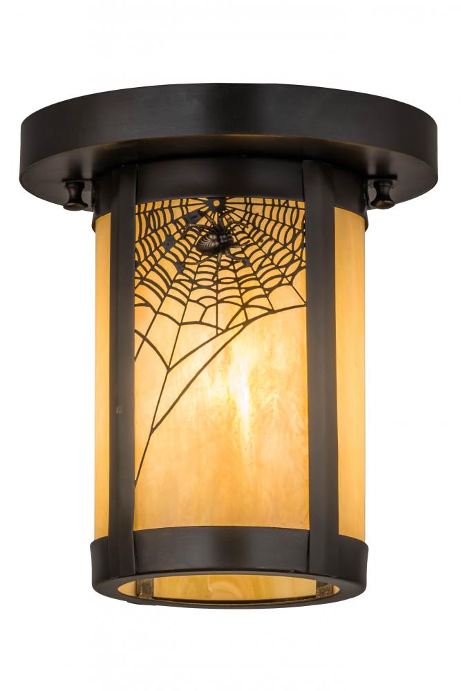 8"W Fulton Spider Web Flushmount