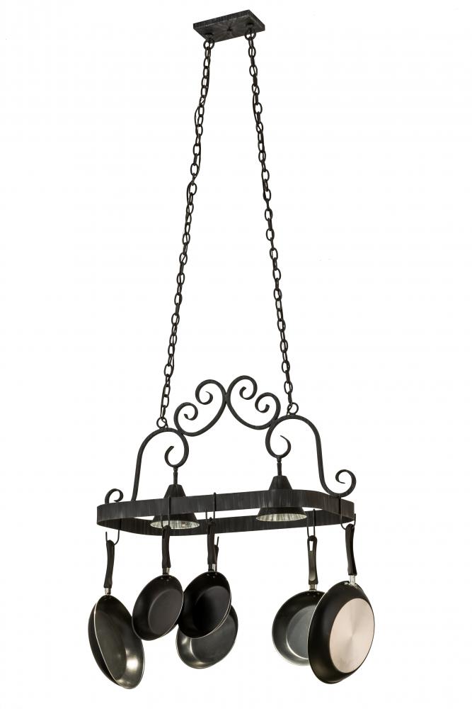 32" Long Elana 2 Light Pot Rack