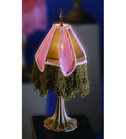 20" High Fabric with Fringe Mini Lamp