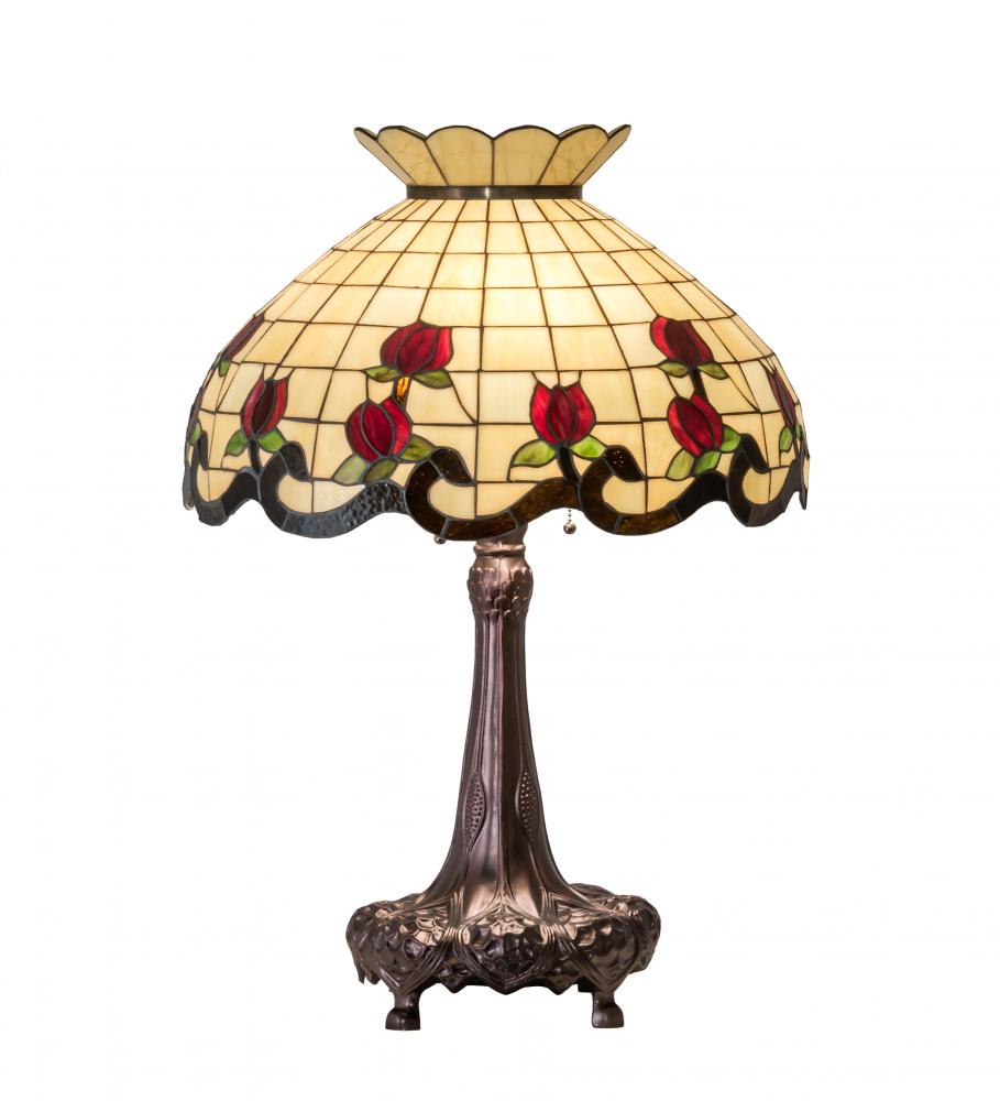 33" High Roseborder Table Lamp