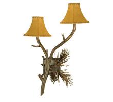 Meyda Green 104458 - 15" Wide Lone Pine 2 LT Wall Sconce