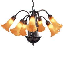 Meyda Green 11601 - 20"W Amber Pond Lily 7 LT Chandelier