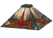 Meyda Green 12203 - 13" Square Prairie Dragonfly Shade