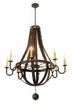 Meyda Green 133273 - 48" Wide Barrel Stave Madera 8 LT Chandelier