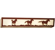 Meyda Green 134120 - 30" Wide Running Horses Vanity Light