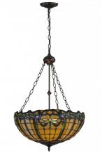 Meyda Green 138577 - 20"W Dragonfly Trellis Inverted Pendant