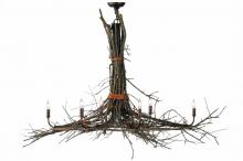 Meyda Green 141355 - 58" Long Twigs 6 Light Oblong Chandelier