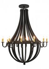 Meyda Green 149172 - 72"W Barrel Stave Metallo 12 LT Chandelier