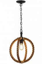 Meyda Green 152439 - 14"W Cilindro Bola Rope Pendant