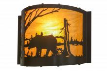 Meyda Green 152609 - 12"W Bear at Lake Wall Sconce