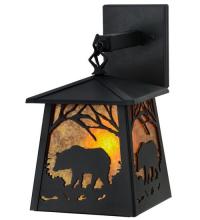 Meyda Green 15732 - 7"W Bear at Dawn Hanging Wall Sconce