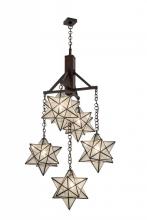 Meyda Green 171780 - 30"W Moravian Star 5 LT Chandelier