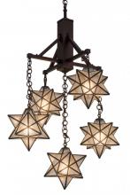 Meyda Green 184367 - 30"W Moravian Star 5 LT Chandelier