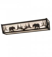 Meyda Green 188350 - 24"W Bear at Lake Vanity Light