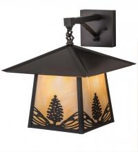 Meyda Green 191801 - 12.5" Wide Stillwater Mountain Pine Hanging Wall Sconce