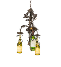 Meyda Green 202408 - 18" Wide Tuscan Vineyard 3 Light Wine Bottle Chandelier